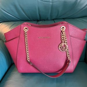 Maroon MK drop style purse